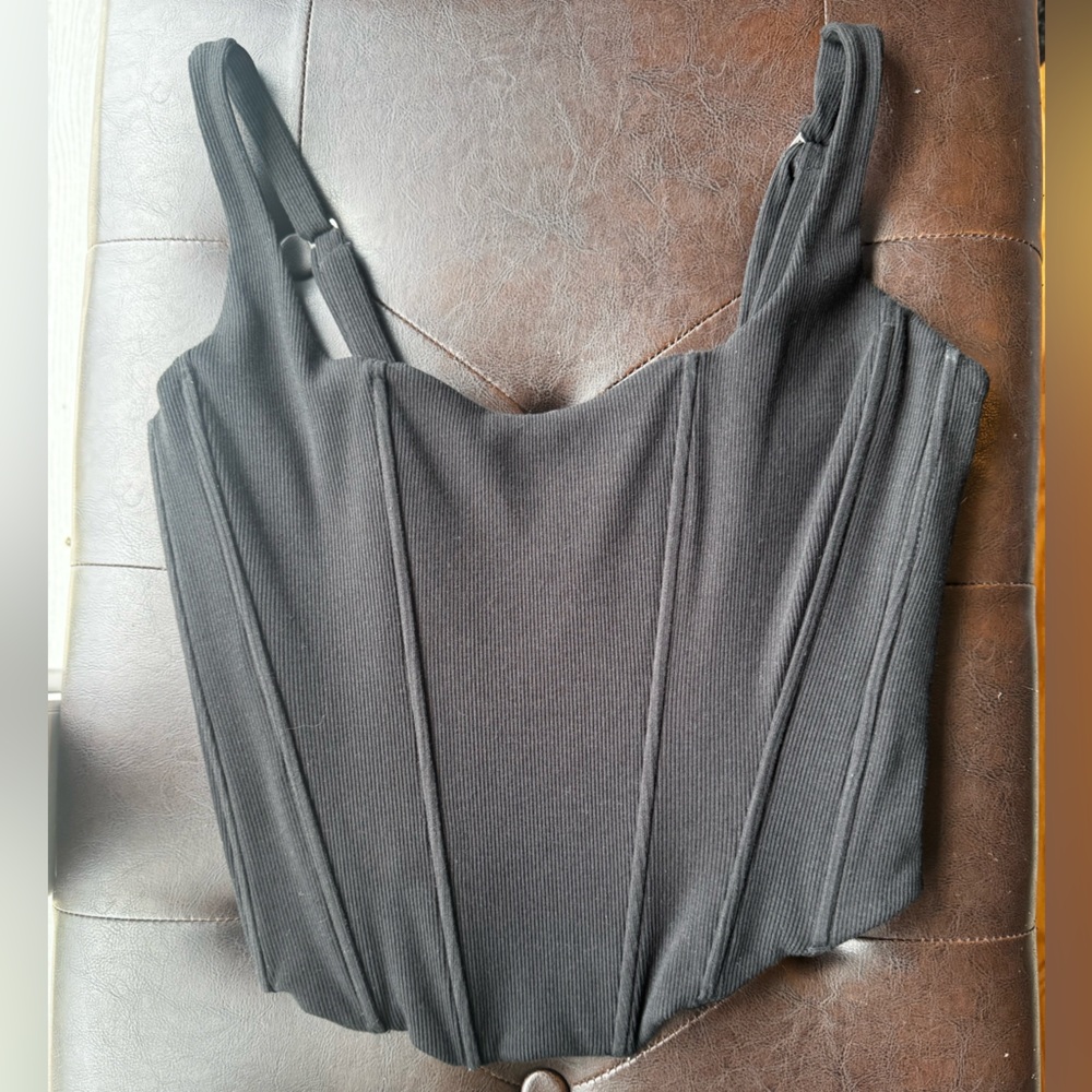 Guess Black Structured Corset Top